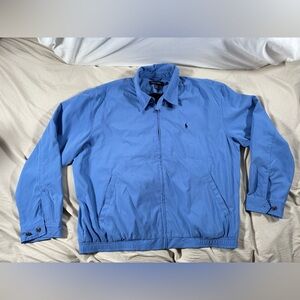Polo Ralph Lauren Harrington Light Blue Plaid Lined Y2K Full Zip Jacket X-Large